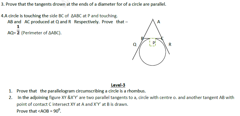 circles assignment class 10